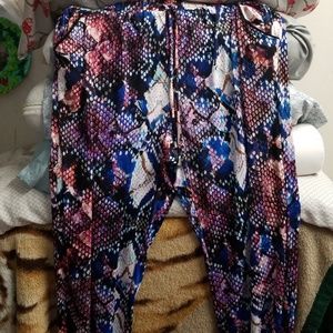 womens plus size snake skin print pants